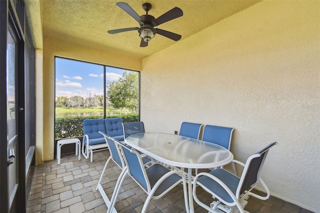 3390 Fallbrook Dr, Kissimmee, FL 34759 - sunroom with ceiling fan