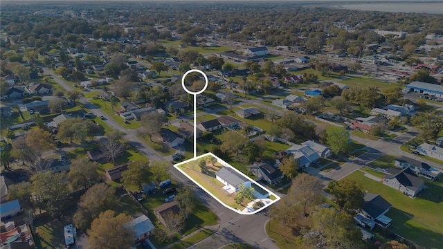 bird's eye view featuring a residential view