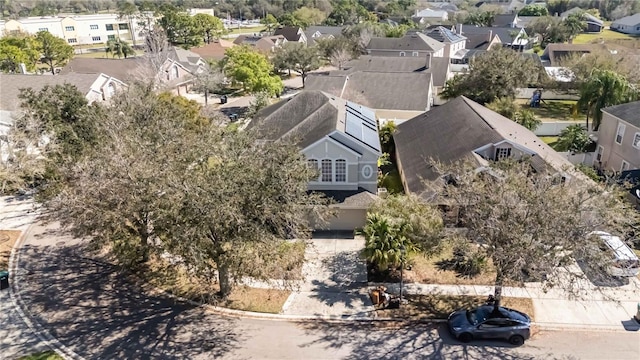 drone / aerial view with a residential view