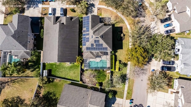 aerial view with a residential view