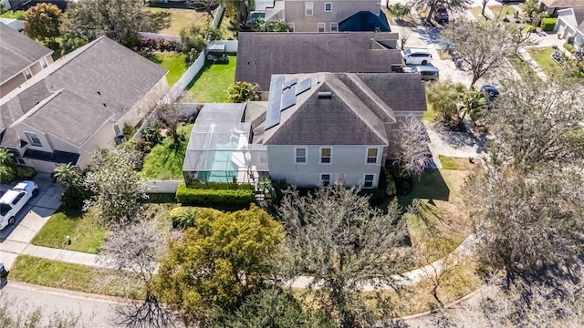 bird's eye view with a residential view