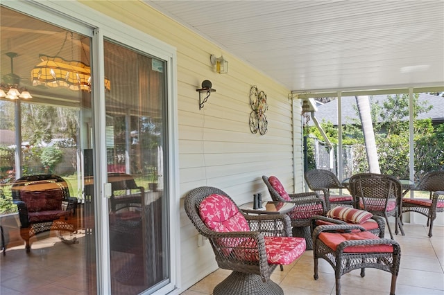 view of sunroom / solarium