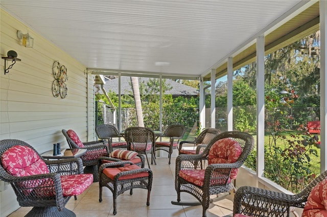 view of sunroom