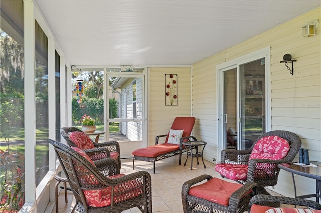 view of sunroom