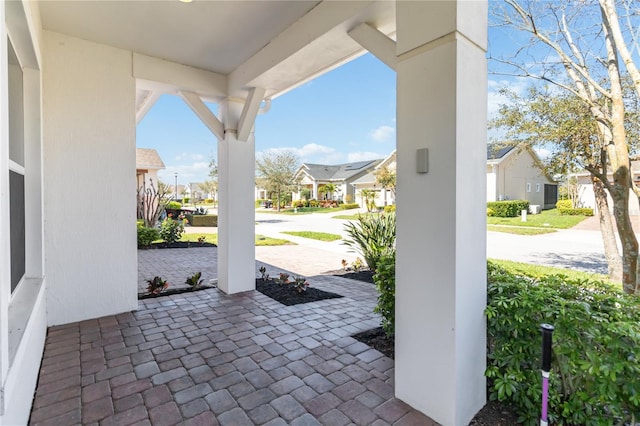 view of patio / terrace with a residential view