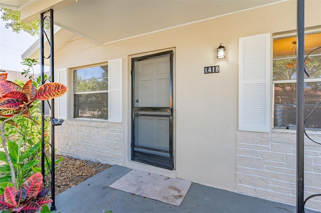 view of doorway to property