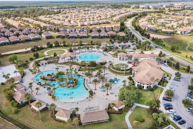 bird's eye view with a residential view