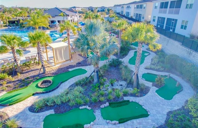 drone / aerial view featuring a residential view