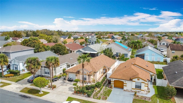 aerial view featuring a residential view