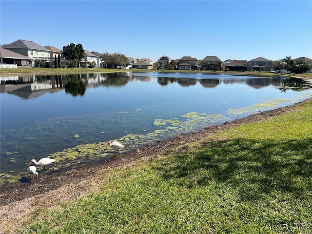 property view of water with a residential view