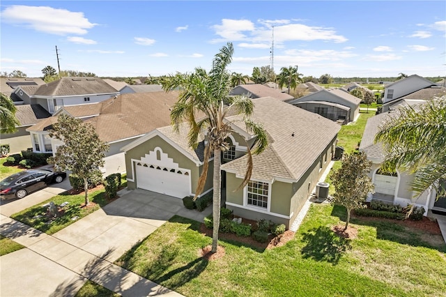 drone / aerial view with a residential view