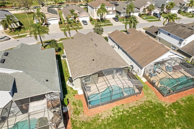 bird's eye view with a residential view