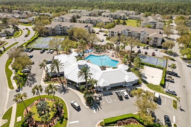 drone / aerial view featuring a residential view