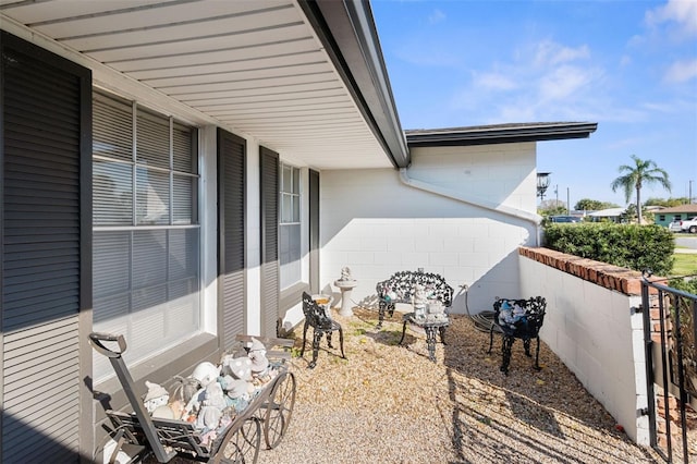 view of home's exterior with fence