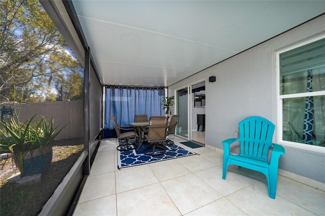 view of sunroom / solarium