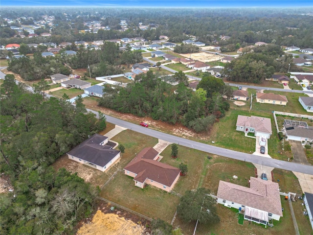 bird's eye view featuring a residential view