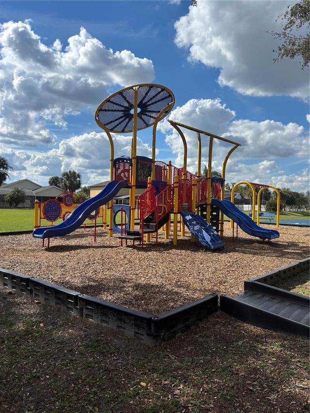 view of community jungle gym