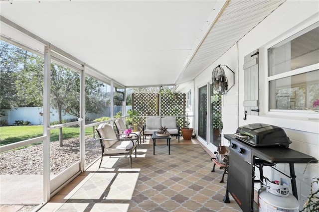 view of sunroom / solarium