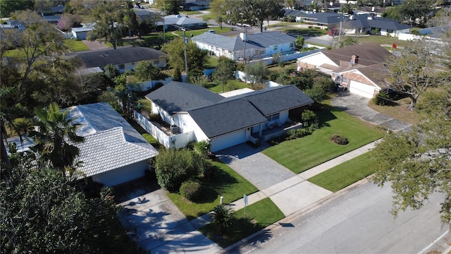 aerial view featuring a residential view