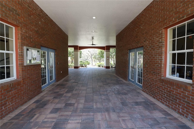 view of patio featuring french doors