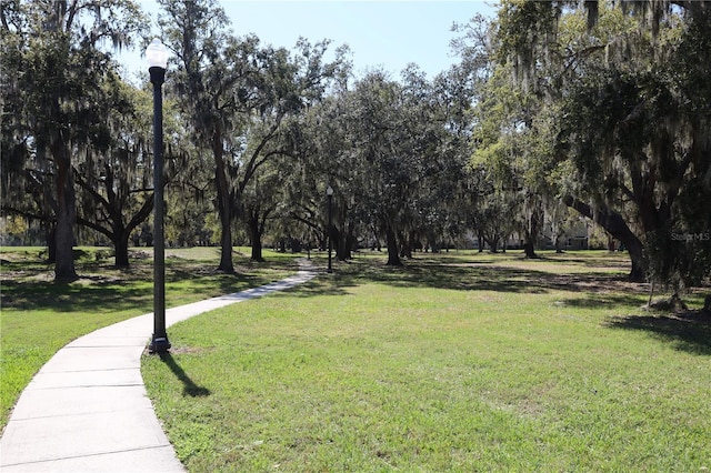 view of home's community featuring a yard