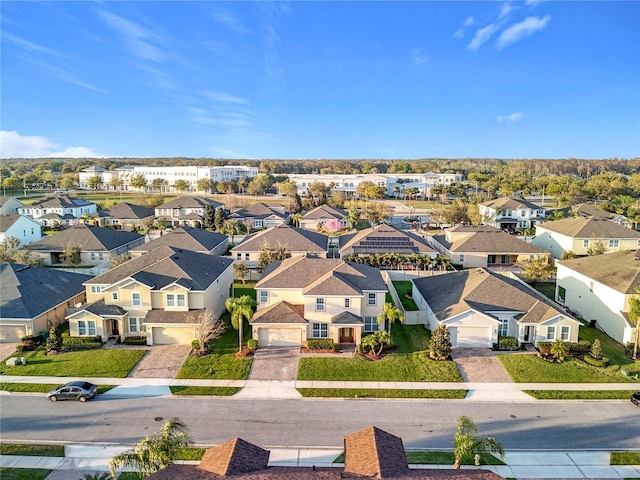 drone / aerial view with a residential view