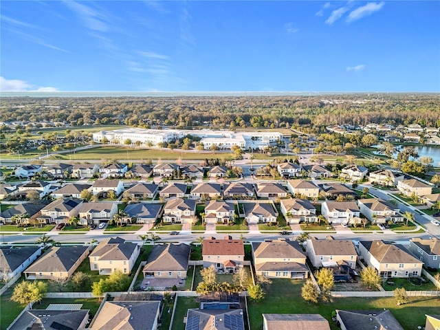 aerial view with a residential view