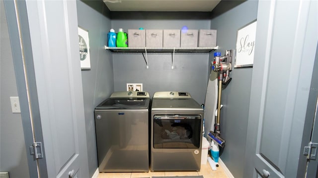 laundry room with laundry area and separate washer and dryer