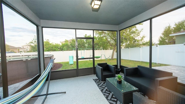 view of sunroom / solarium