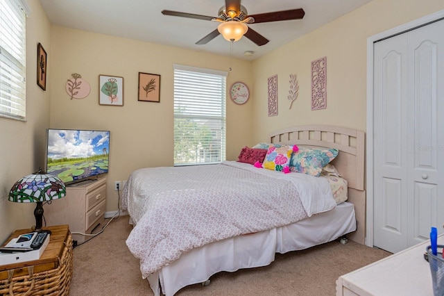 1000 Seburn Rd, Apopka, FL 32703 - carpeted bedroom featuring a closet and a ceiling fan