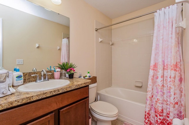 1000 Seburn Rd, Apopka, FL 32703 - full bathroom featuring toilet, shower / bathtub combination with curtain, and vanity