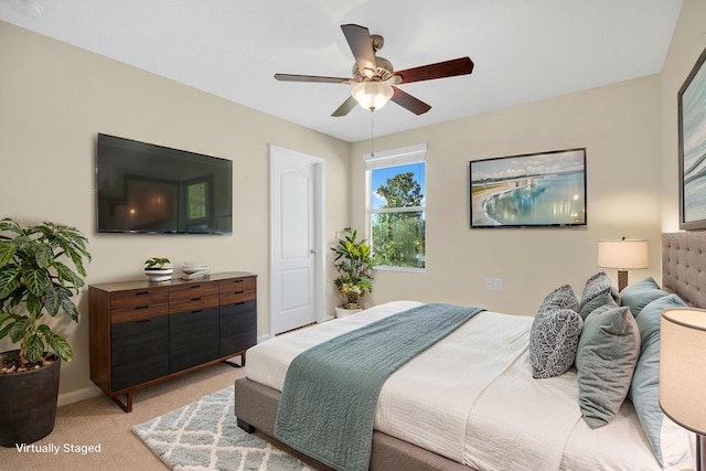 1000 Seburn Rd, Apopka, FL 32703 - bedroom featuring light carpet and ceiling fan