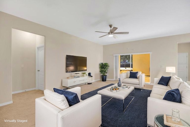 1000 Seburn Rd, Apopka, FL 32703 - living room with ceiling fan and light carpet