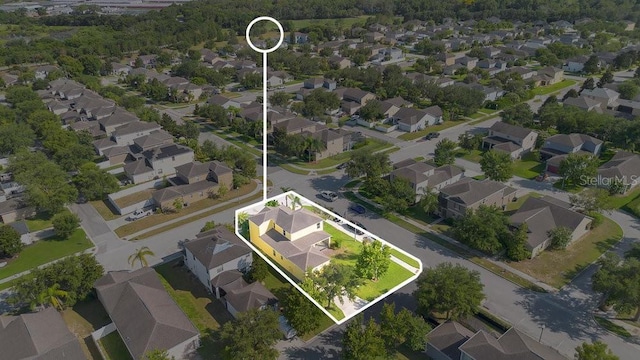 1000 Seburn Rd, Apopka, FL 32703 - aerial perspective of suburban area with property parcel outlined