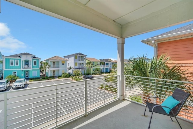 balcony with a residential view