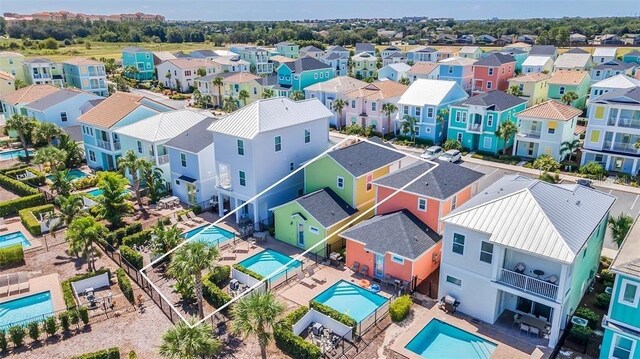 aerial view featuring a residential view