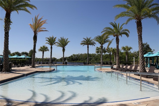 199 Macaulays Cv, Haines City, FL 33844 - community pool with fence and a patio