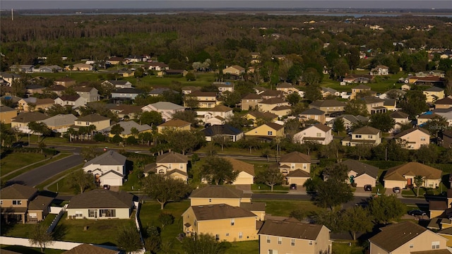 aerial view with a residential view