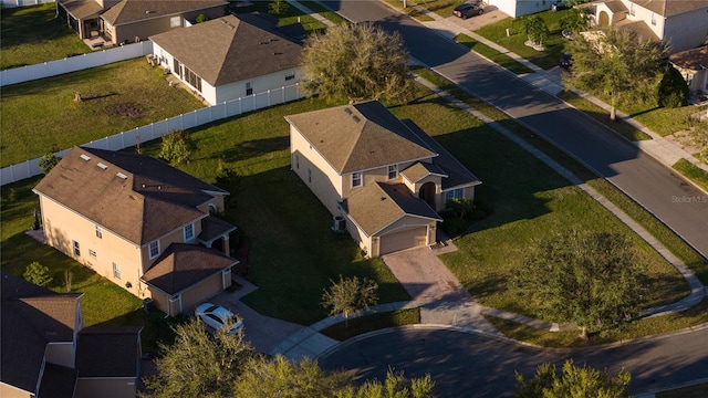 bird's eye view with a residential view