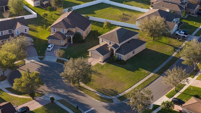 drone / aerial view with a residential view