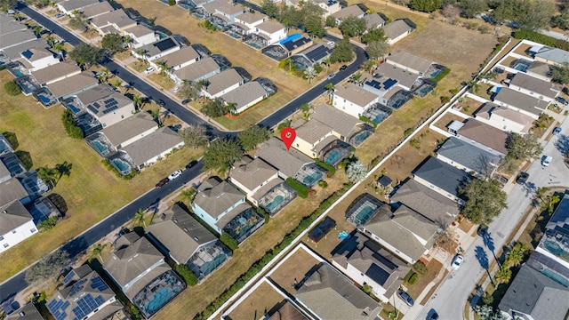 aerial view featuring a residential view