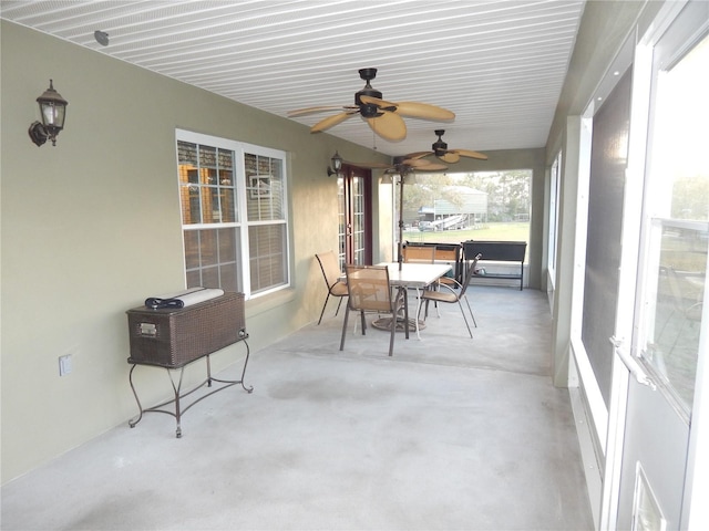 view of sunroom