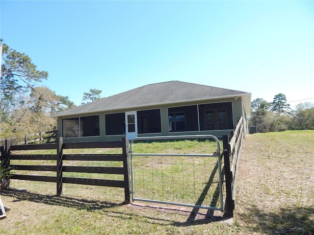 view of horse barn