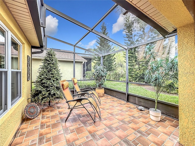 view of sunroom