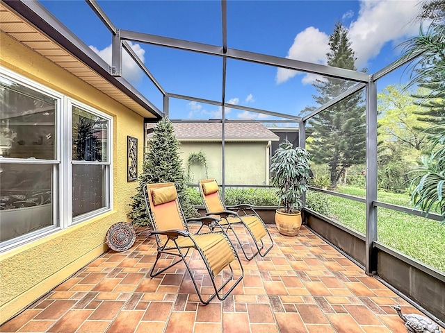 view of sunroom