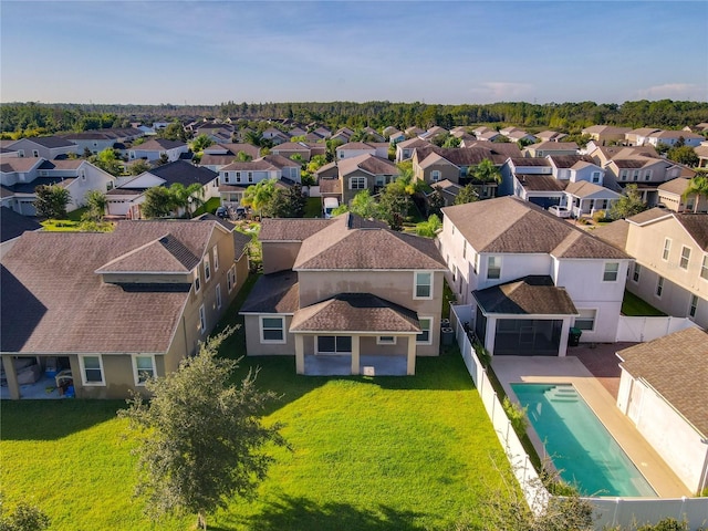 birds eye view of property featuring a residential view