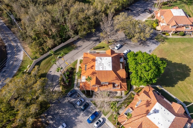 drone / aerial view with a residential view