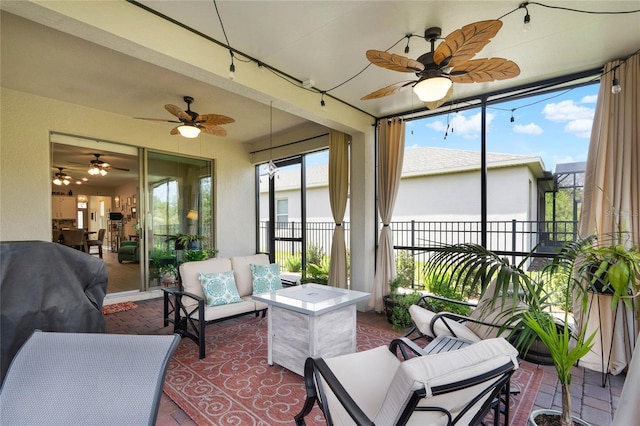 view of sunroom