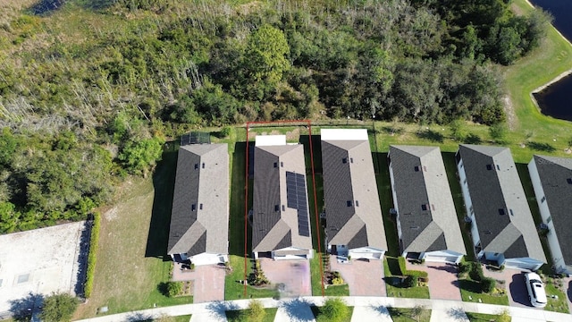 drone / aerial view with a residential view