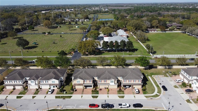 aerial view with a residential view